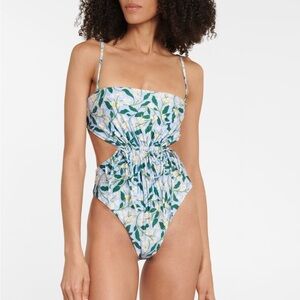 Agua by Agua Bendita Azul Floral cutout swimsuit